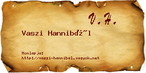 Vaszi Hannibál névjegykártya